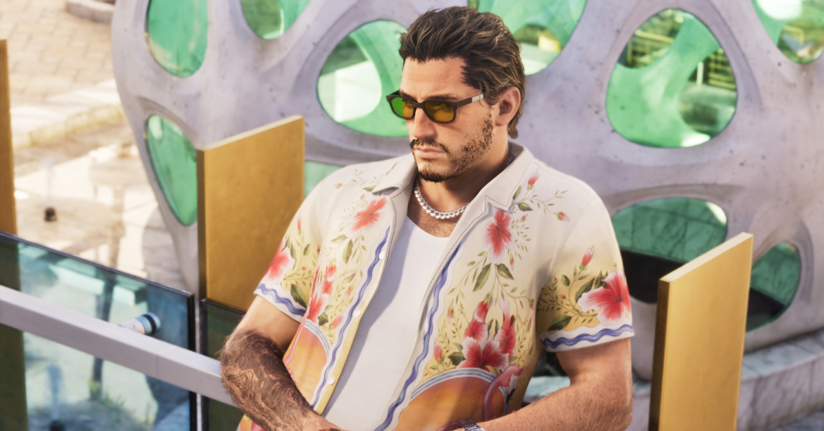 Jason Duval, one of the two GTA 6 protagonists, in official Rockstar artwork