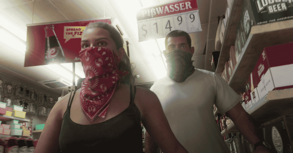 GTA 6 missions, Jason and Lucia robbing a store