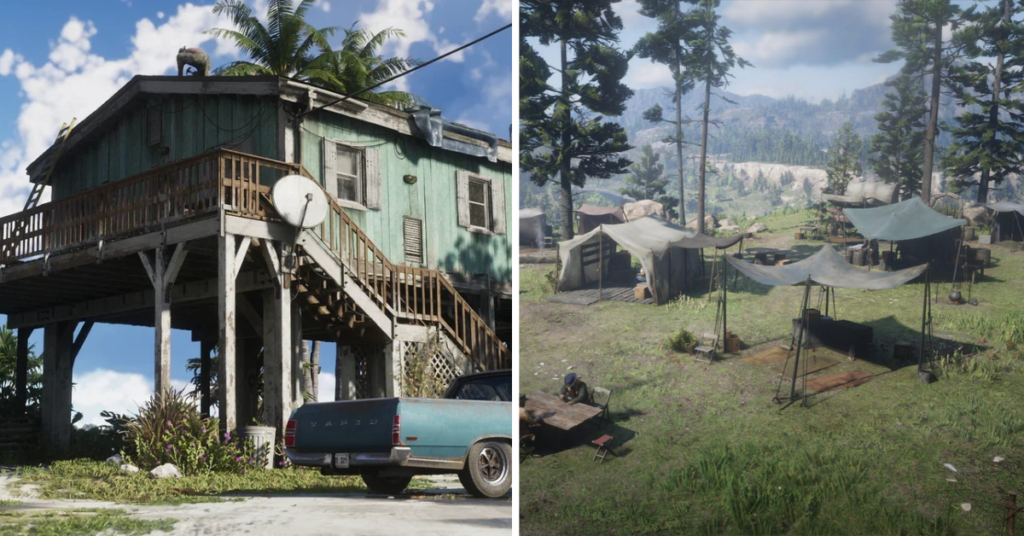 GTA 6 safehouses: a safehouse interior in Vice City