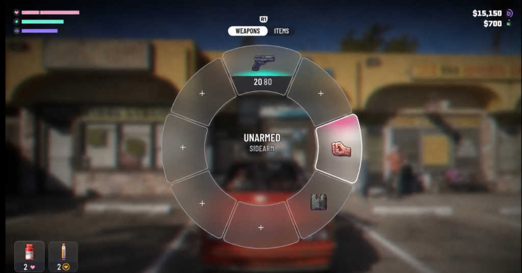 GTA 6 weapons on the new weapon wheel in the Extended Look